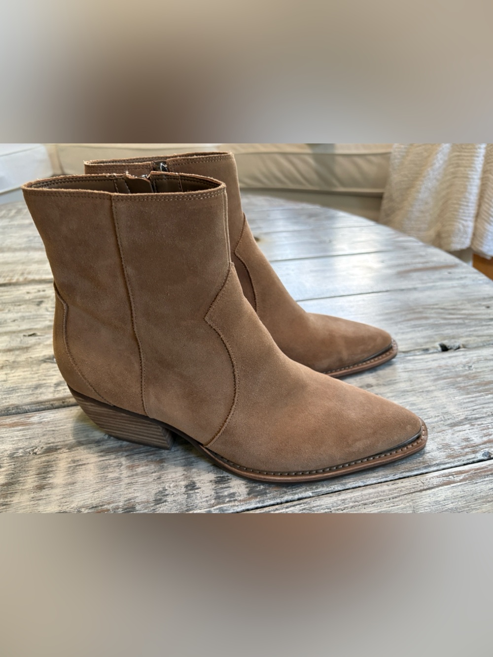 As new, Vince Camuto Payton leather ankle boots, size 11